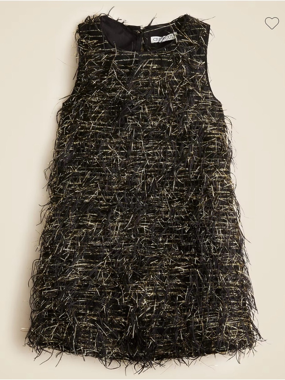 Crewcuts Black and Gold Textured Fringe Dress